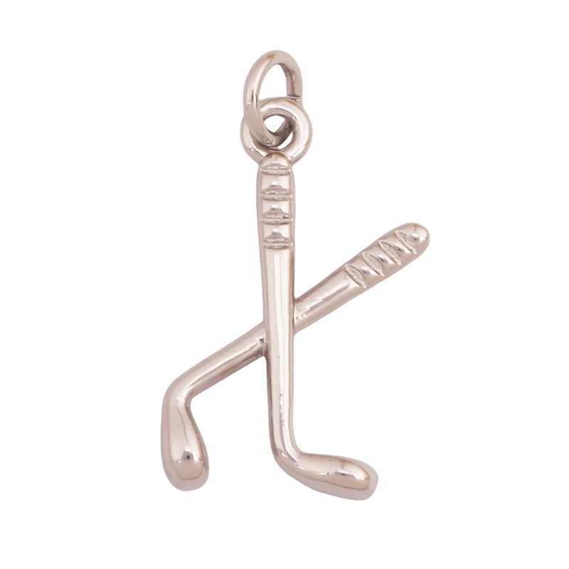 Trendy Sports Shirt Baseball Football Hockey Trophy Weightlifting Charm Pendant,18K Gold Plated DIY Necklace Jewelry Supply K75