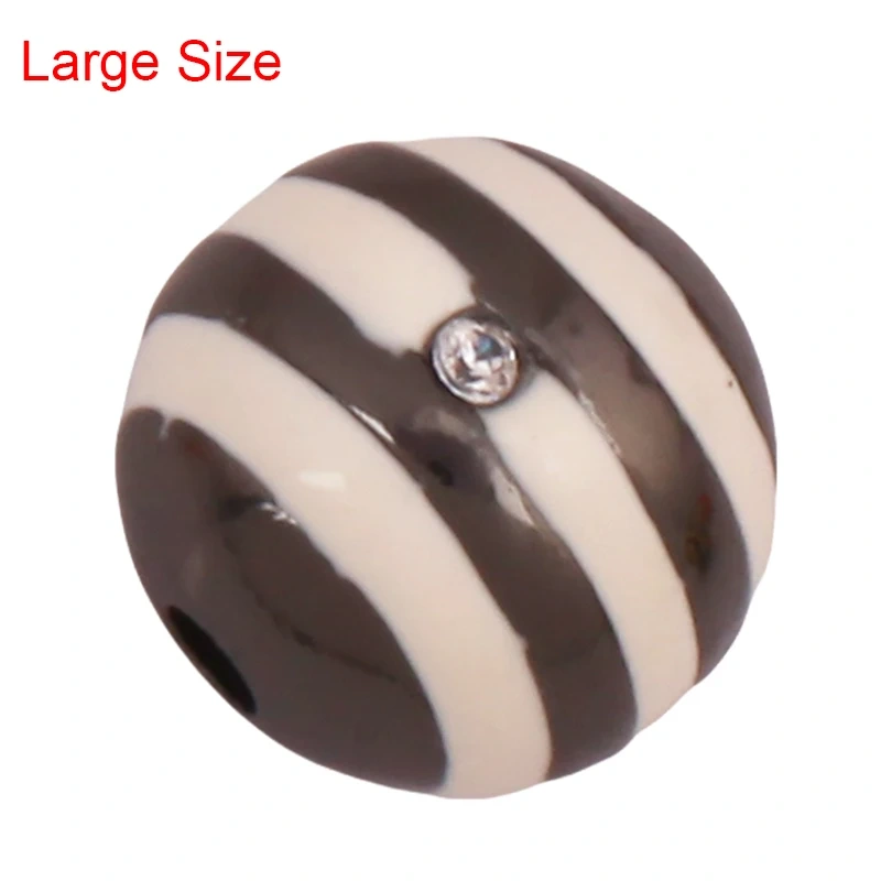 Trendy Colourful Enamel Stripe Spherical Geometry Bead,Real 18K Gold Plated DIY Bracelet Necklace Accessories Supplies K62