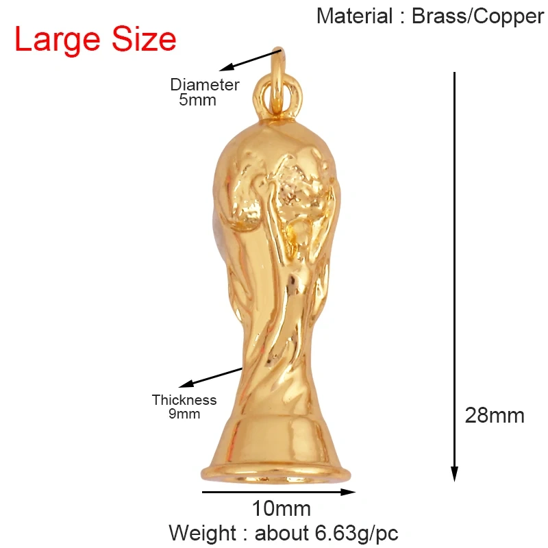 Trendy Sports Shirt Baseball Football Hockey Trophy Weightlifting Charm Pendant,18K Gold Plated DIY Necklace Jewelry Supply K75