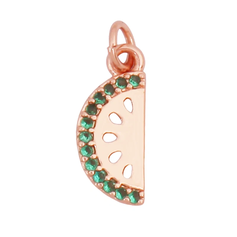 Fruit Apple Strawberry Cherry Lemon Banana Charm Pendant,Real 18K Gold Plated Jewelry Necklace Bracelet Making Supplies K52