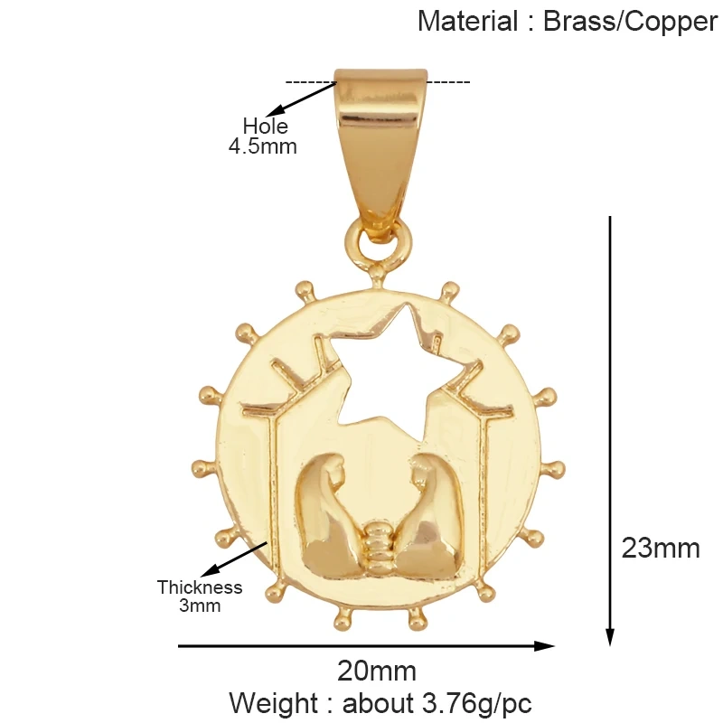 Fashion Cowboy Hat Boots Dance Shoes Bra Birdcage Sports Charm Pendant,Zircon Real 18K Gold Necklace Craft Jewelry Supplies K68