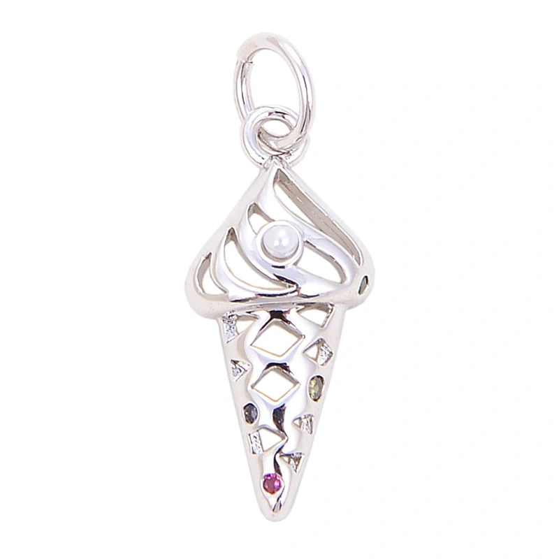 Sweet Cake Doughnut Candies Ice Cream Cone Charm Pendant,Real 18K Gold Plated Jewelry Necklace Bracelet Making Supplies K62