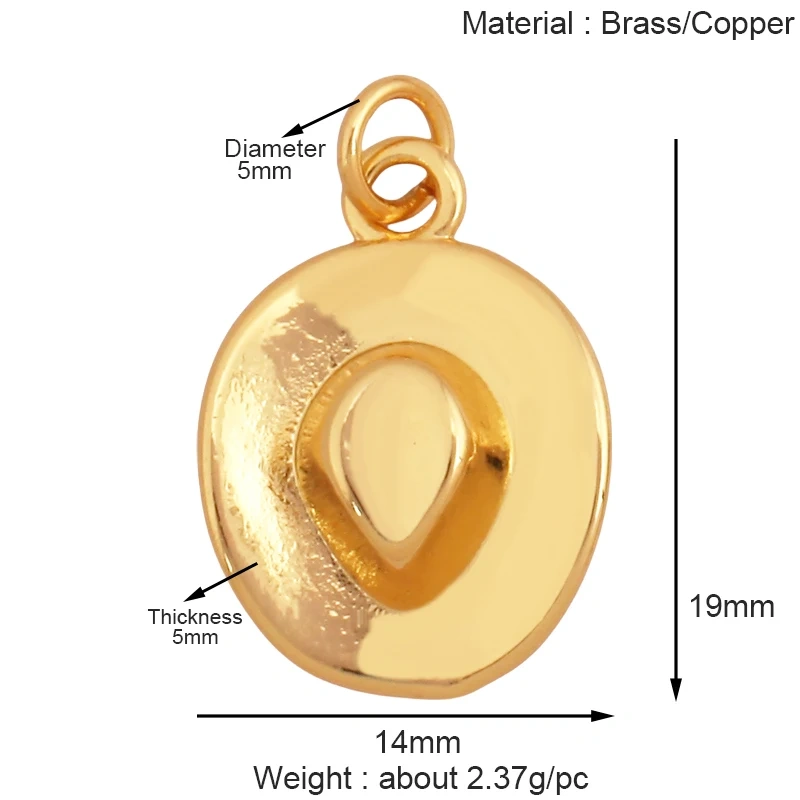 Fashion Cowboy Hat Boots Dance Shoes Bra Birdcage Sports Charm Pendant,Zircon Real 18K Gold Necklace Craft Jewelry Supplies K68