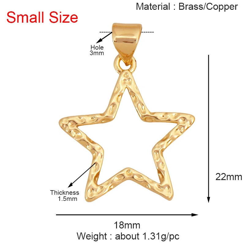 Sun Moon Star Celestial Charm Pendant,Real 18K Gold Plated Cubic Zirconia Paved,Jewelry Necklace Bracelet Accessories Supply K49