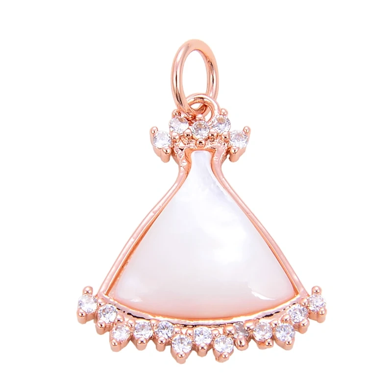 Fashion Cowboy Hat Boots Dance Shoes Bra Birdcage Sports Charm Pendant,Zircon Real 18K Gold Necklace Craft Jewelry Supplies K68