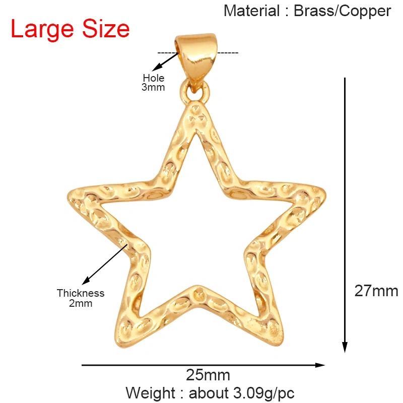 Sun Moon Star Celestial Charm Pendant,Real 18K Gold Plated Cubic Zirconia Paved,Jewelry Necklace Bracelet Accessories Supply K49