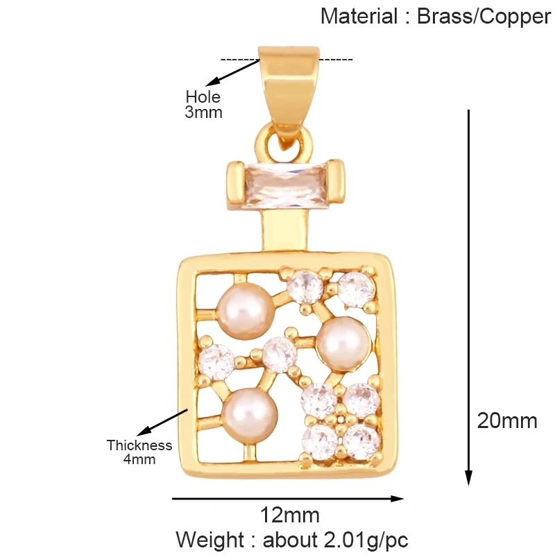 Fashion Cowboy Hat Boots Dance Shoes Bra Birdcage Sports Charm Pendant,Zircon Real 18K Gold Necklace Craft Jewelry Supplies K68