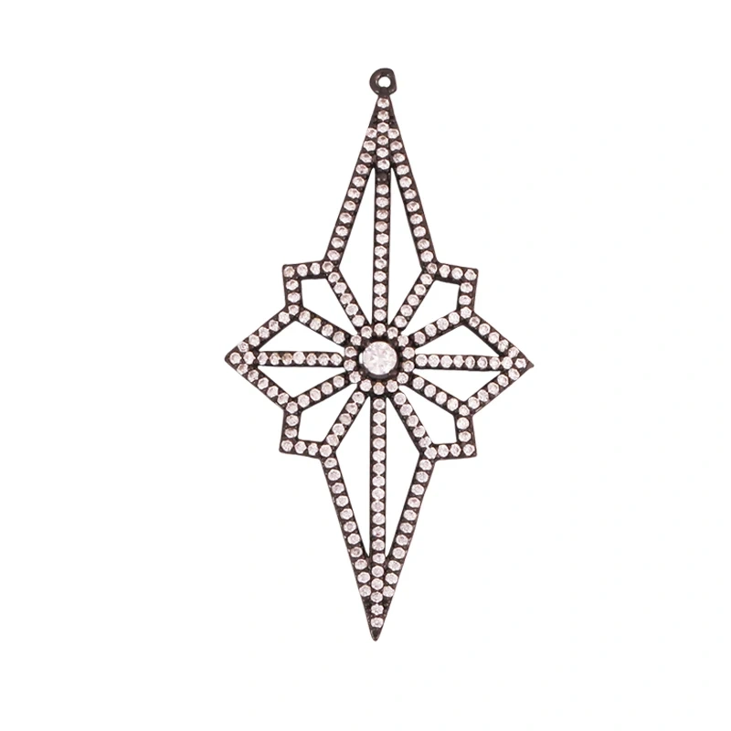 Sun Moon Star Celestial Charm Pendant,Real 18K Gold Plated Cubic Zirconia Paved,Jewelry Necklace Bracelet Accessories Supply K49