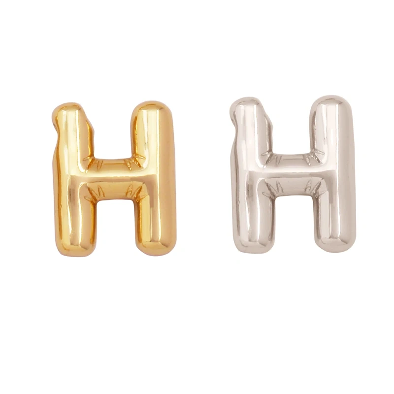 Initial Letter Alphabet Name Charm Pendant,Brass Real 18K Gold Plated for Handmade Jewlery Findings Accessories Supplies K83