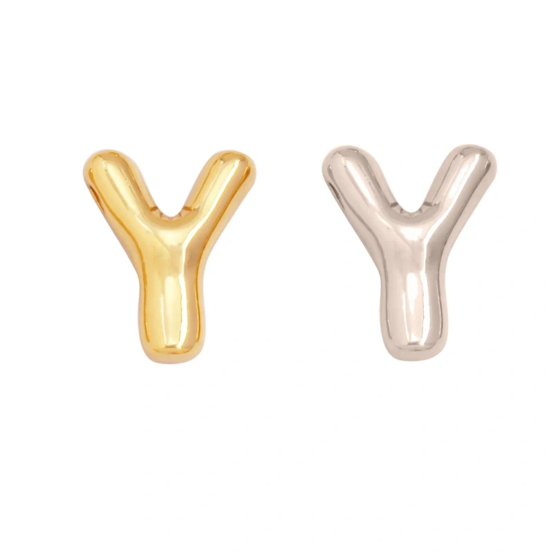 Initial Letter Alphabet Name Charm Pendant,Brass Real 18K Gold Plated for Handmade Jewlery Findings Accessories Supplies K83