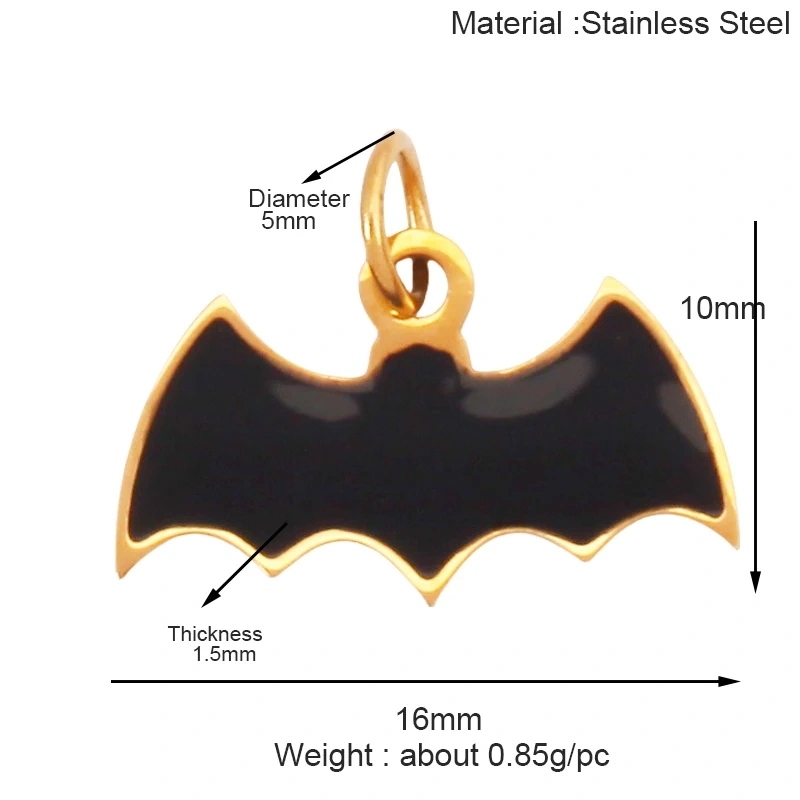 316 Stainless Steel Carnival Halloween Scream Ghost Skeleton Mask Charm Pendant,18K Gold Plated Jewelry Necklace Supplies K38