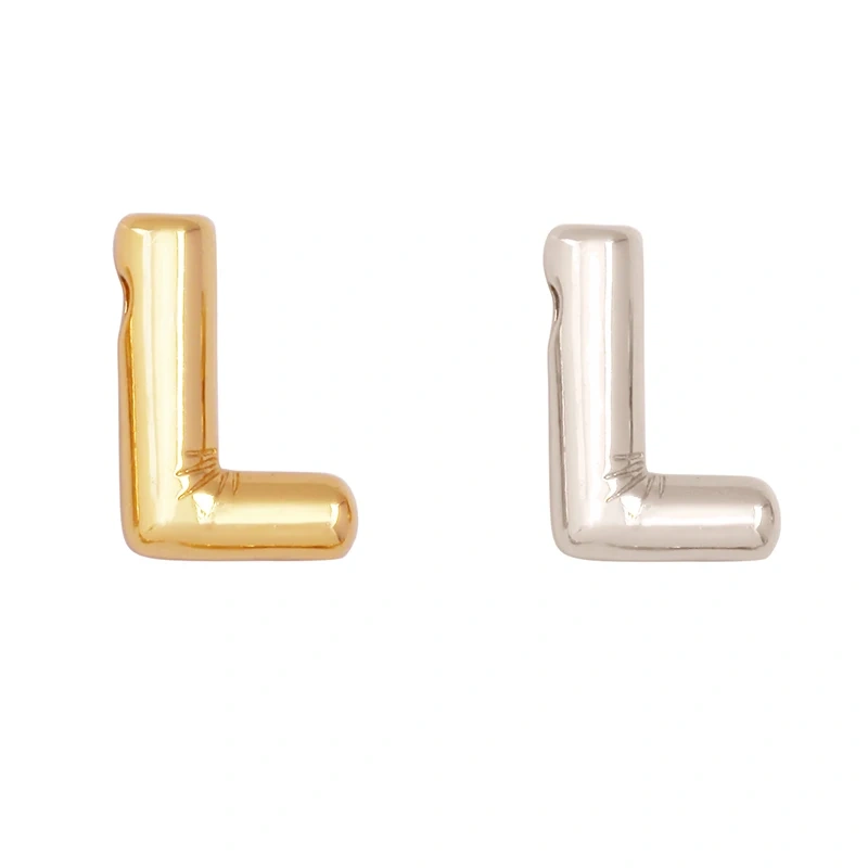 Initial Letter Alphabet Name Charm Pendant,Brass Real 18K Gold Plated for Handmade Jewlery Findings Accessories Supplies K83