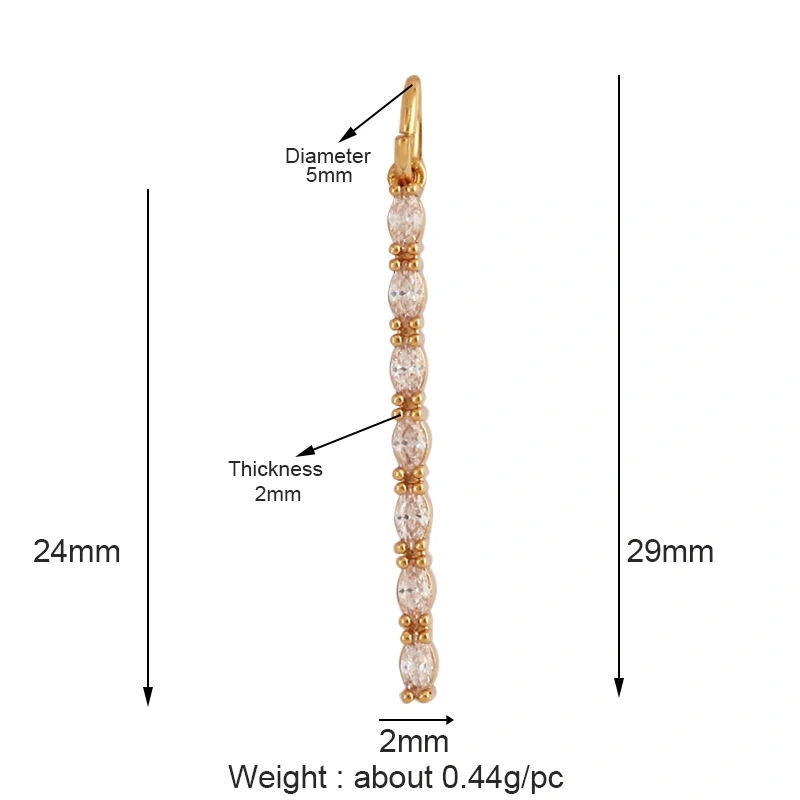 Cute Mini Flower Water Drop Round Star Geometry Shape Charm Pendant,Cubic Zirconia Paved,Jewelry Necklace Bracelet Supplies M33