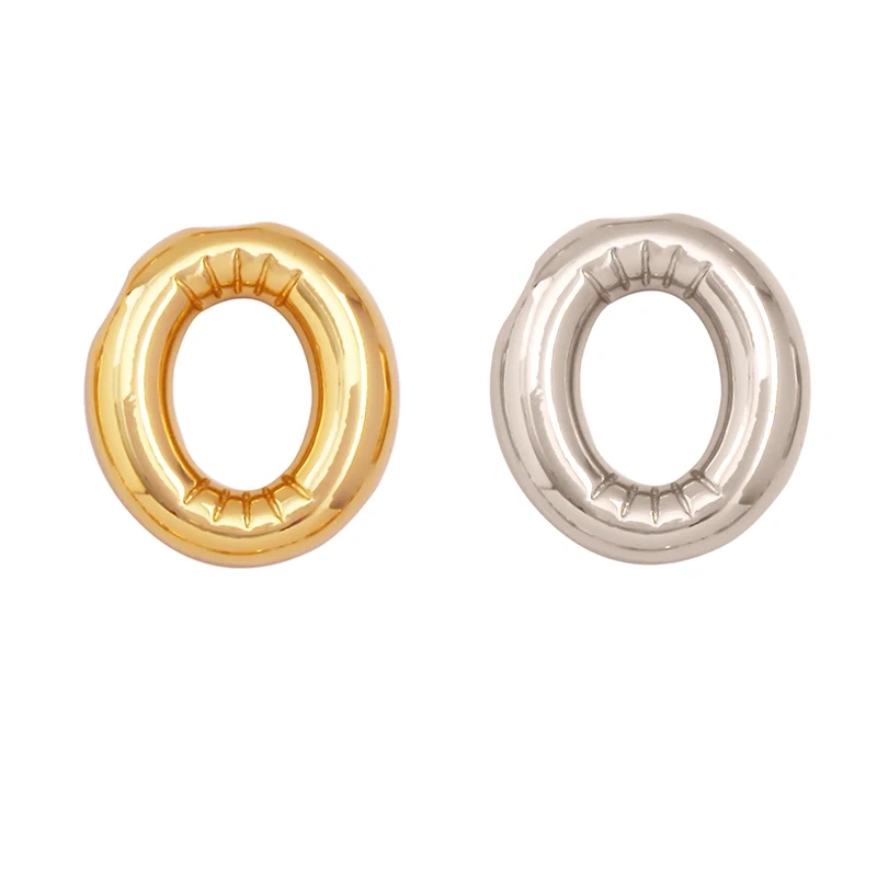 Initial Letter Alphabet Name Charm Pendant,Brass Real 18K Gold Plated for Handmade Jewlery Findings Accessories Supplies K83