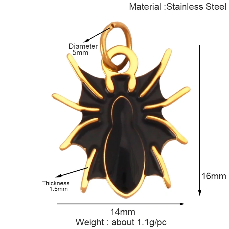 316 Stainless Steel Carnival Halloween Scream Ghost Skeleton Mask Charm Pendant,18K Gold Plated Jewelry Necklace Supplies K38