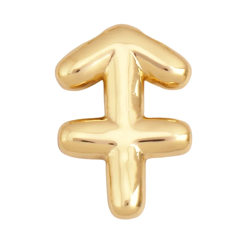 Trendy Zodiac Horoscope Sign Medallion Brass Charm Pendant,Real 18K Gold Plated Necklace Bracelet Jewelry Making Supplies K55