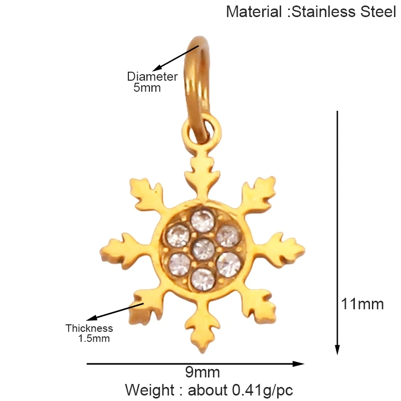 316 Stainless Steel Christmas Gift Trees Deer Snowman Santa hat Charm Pendant,Real 18K Gold Plated Jewelry Necklace Supply K52