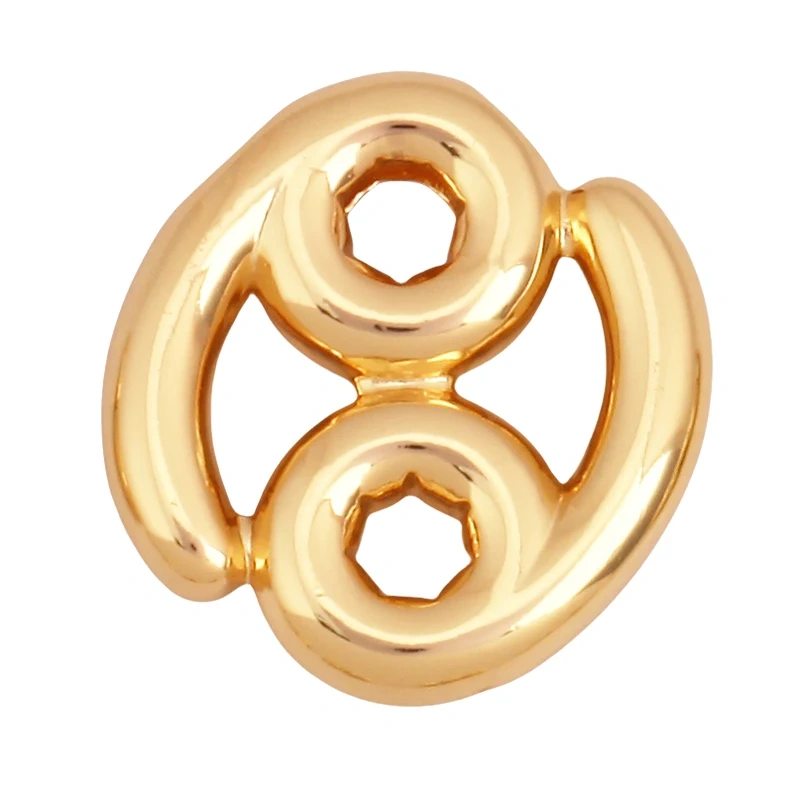 Trendy Zodiac Horoscope Sign Medallion Brass Charm Pendant,Real 18K Gold Plated Necklace Bracelet Jewelry Making Supplies K55