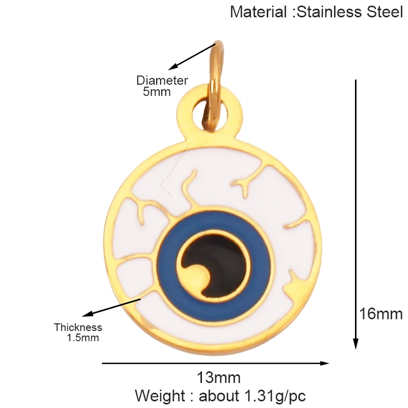 316 Stainless Steel Carnival Halloween Scream Ghost Skeleton Mask Charm Pendant,18K Gold Plated Jewelry Necklace Supplies K38