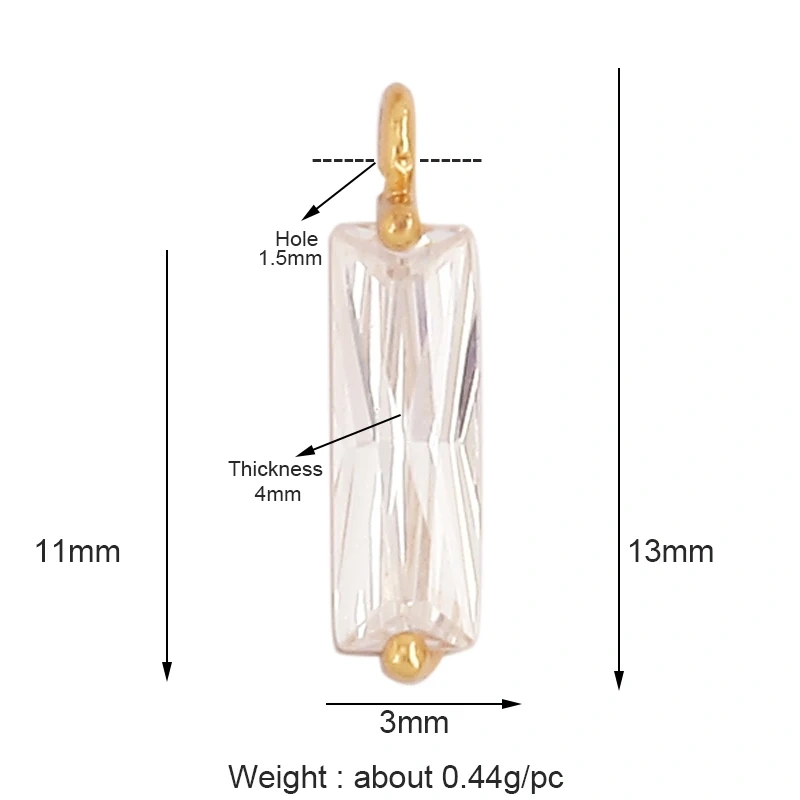 Cute Mini Flower Water Drop Round Star Geometry Shape Charm Pendant,Cubic Zirconia Paved,Jewelry Necklace Bracelet Supplies N33