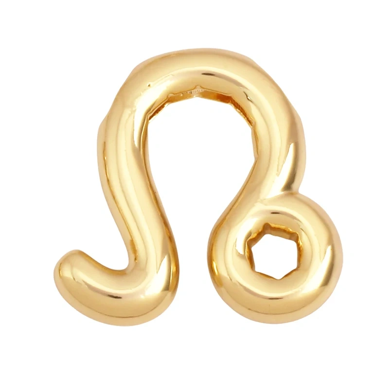 Trendy Zodiac Horoscope Sign Medallion Brass Charm Pendant,Real 18K Gold Plated Necklace Bracelet Jewelry Making Supplies K55