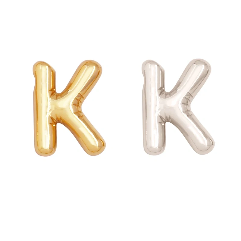 Initial Letter Alphabet Name Charm Pendant,Brass Real 18K Gold Plated for Handmade Jewlery Findings Accessories Supplies K83