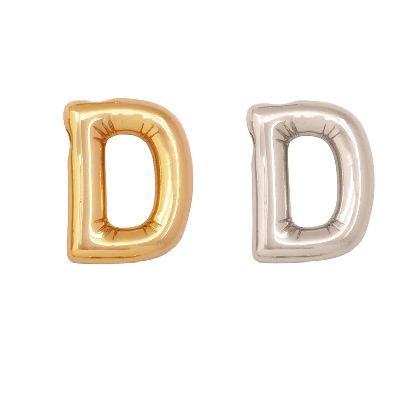 Initial Letter Alphabet Name Charm Pendant,Brass Real 18K Gold Plated for Handmade Jewlery Findings Accessories Supplies K83