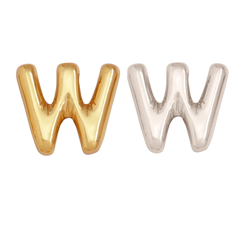 Initial Letter Alphabet Name Charm Pendant,Brass Real 18K Gold Plated for Handmade Jewlery Findings Accessories Supplies K83