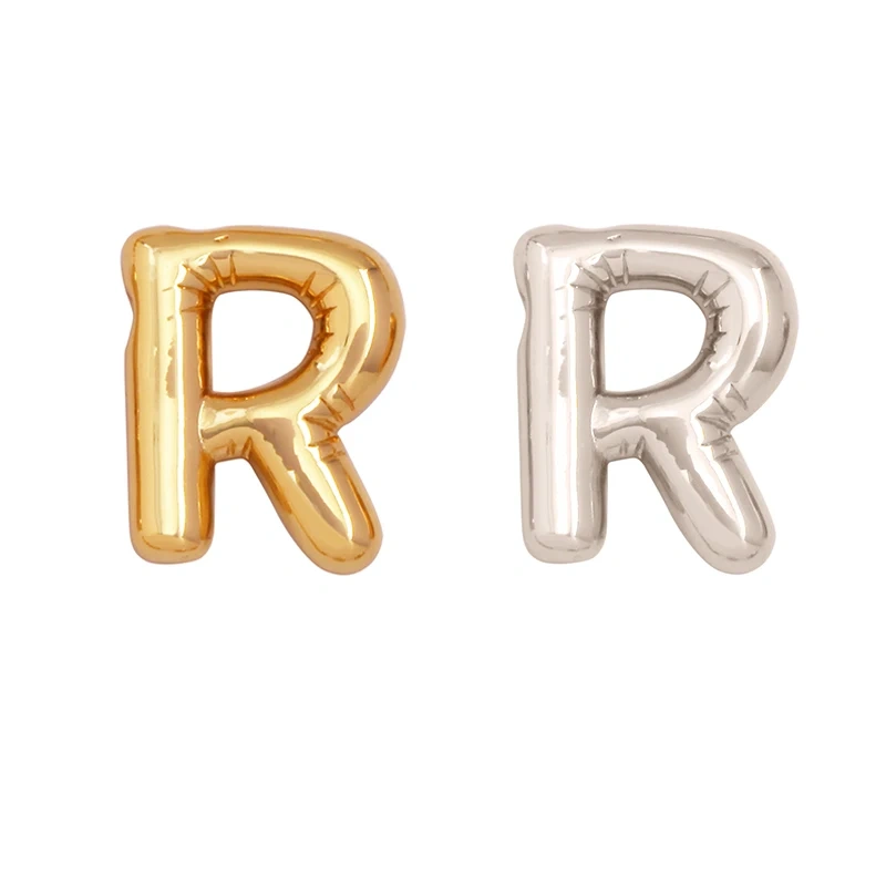 Initial Letter Alphabet Name Charm Pendant,Brass Real 18K Gold Plated for Handmade Jewlery Findings Accessories Supplies K83