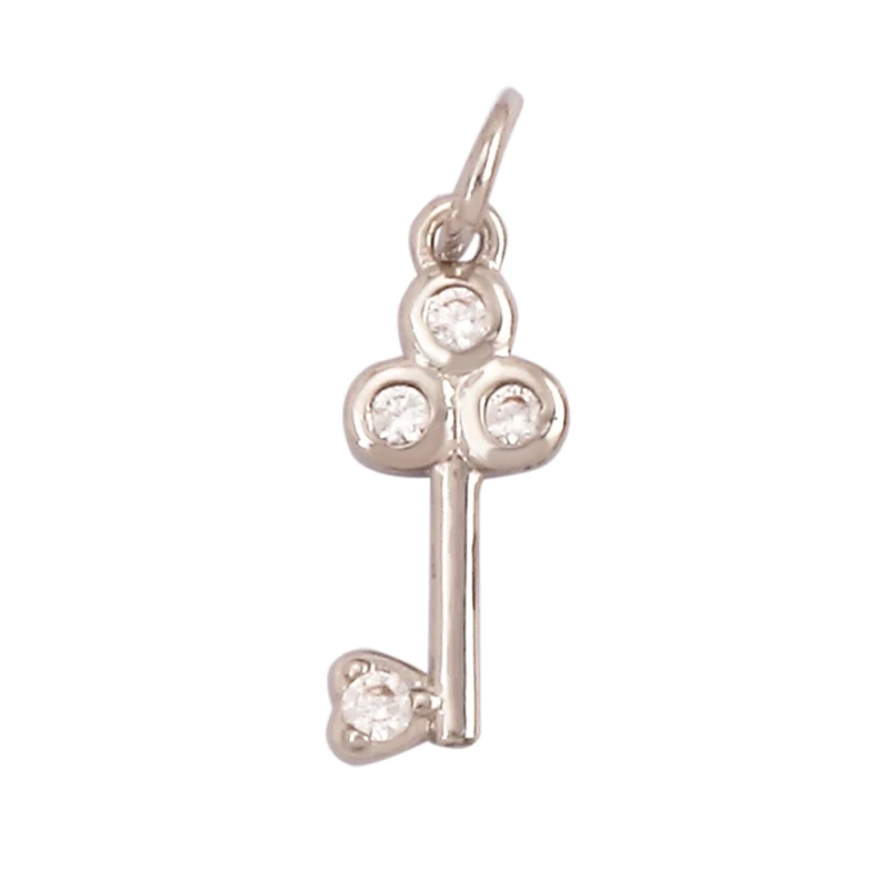 Cute Mini Flower Water Drop Round Star Geometry Shape Charm Pendant,Cubic Zirconia Paved,Jewelry Necklace Bracelet Supplies M33