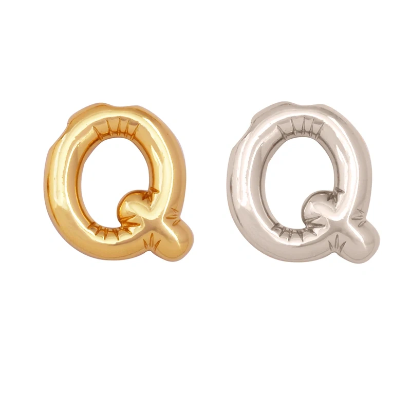 Initial Letter Alphabet Name Charm Pendant,Brass Real 18K Gold Plated for Handmade Jewlery Findings Accessories Supplies K83