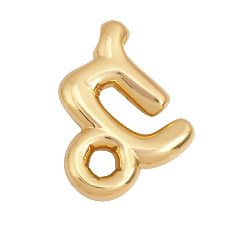 Trendy Zodiac Horoscope Sign Medallion Brass Charm Pendant,Real 18K Gold Plated Necklace Bracelet Jewelry Making Supplies K55
