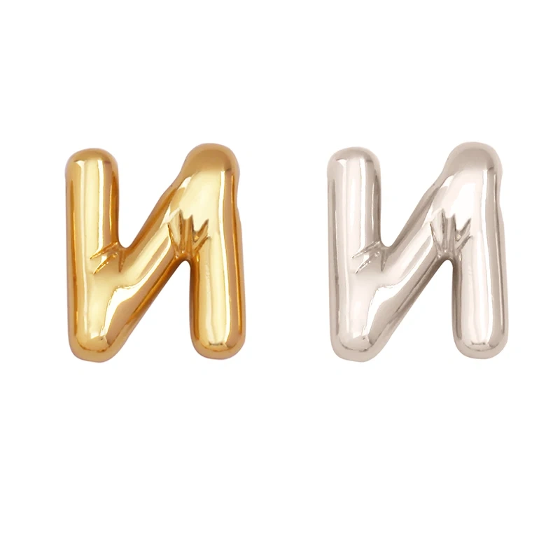 Initial Letter Alphabet Name Charm Pendant,Brass Real 18K Gold Plated for Handmade Jewlery Findings Accessories Supplies K83