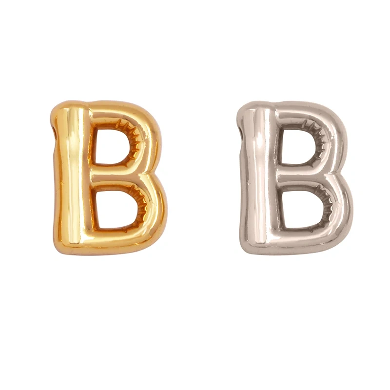 Initial Letter Alphabet Name Charm Pendant,Brass Real 18K Gold Plated for Handmade Jewlery Findings Accessories Supplies K83