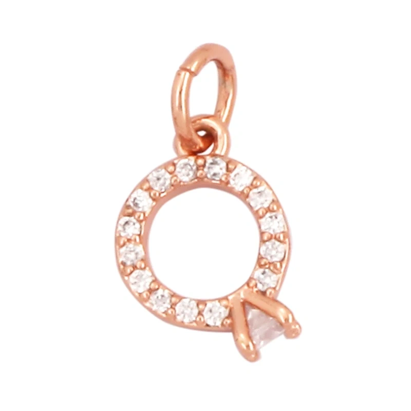 Cute Mini Flower Water Drop Round Star Geometry Shape Charm Pendant,Cubic Zirconia Paved,Jewelry Necklace Bracelet Supplies M33