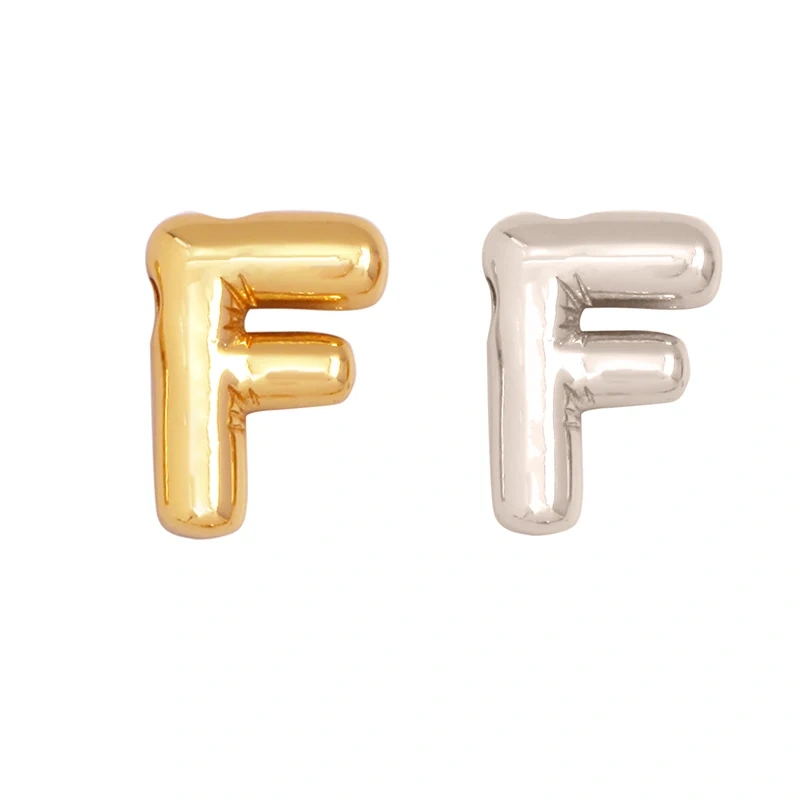Initial Letter Alphabet Name Charm Pendant,Brass Real 18K Gold Plated for Handmade Jewlery Findings Accessories Supplies K83