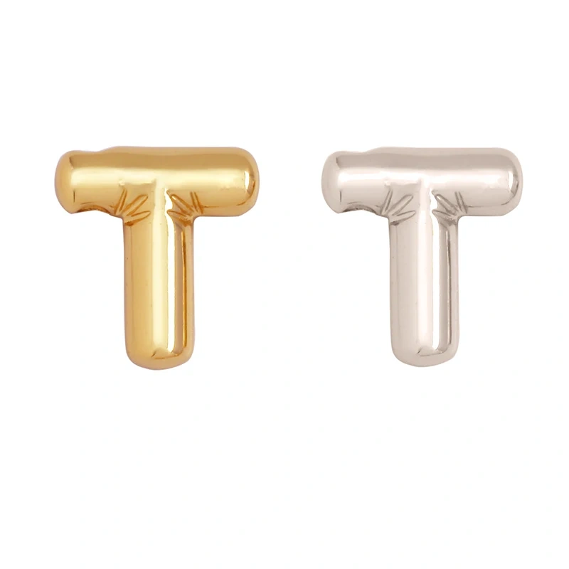 Initial Letter Alphabet Name Charm Pendant,Brass Real 18K Gold Plated for Handmade Jewlery Findings Accessories Supplies K83