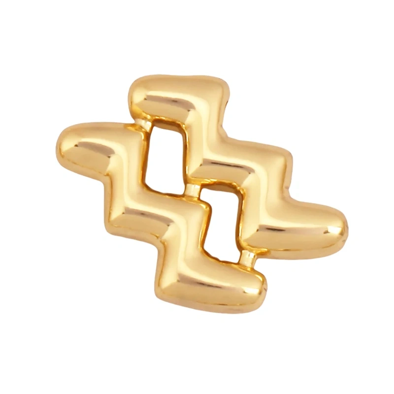 Trendy Zodiac Horoscope Sign Medallion Brass Charm Pendant,Real 18K Gold Plated Necklace Bracelet Jewelry Making Supplies K55