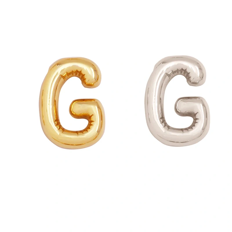 Initial Letter Alphabet Name Charm Pendant,Brass Real 18K Gold Plated for Handmade Jewlery Findings Accessories Supplies K83