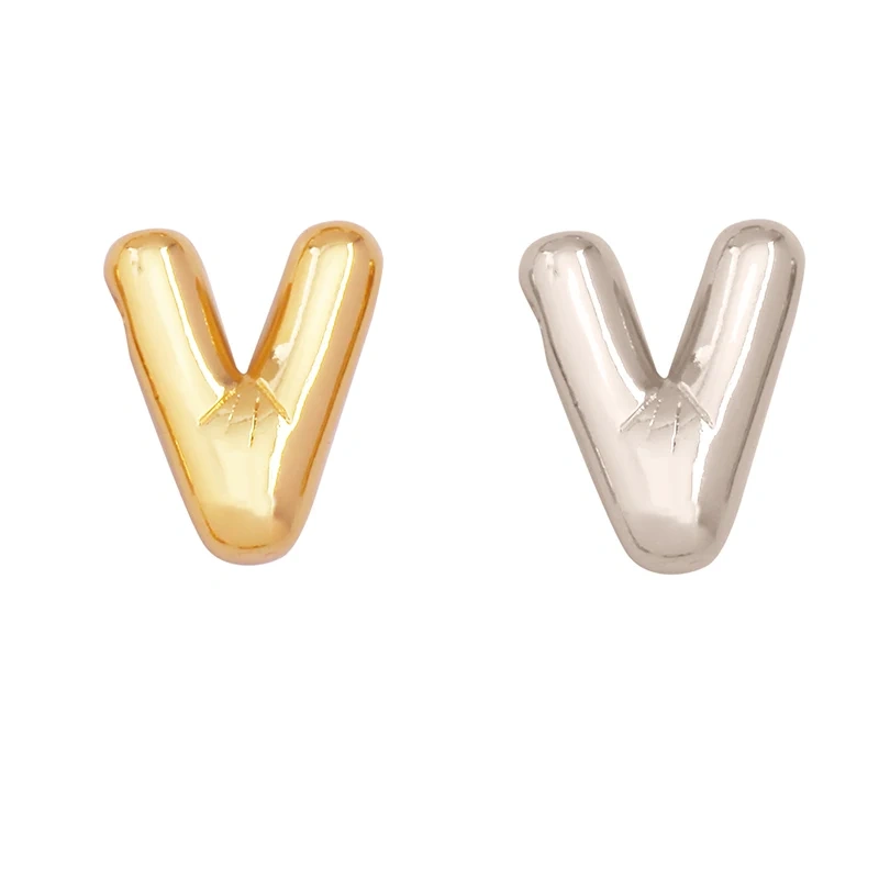 Initial Letter Alphabet Name Charm Pendant,Brass Real 18K Gold Plated for Handmade Jewlery Findings Accessories Supplies K83
