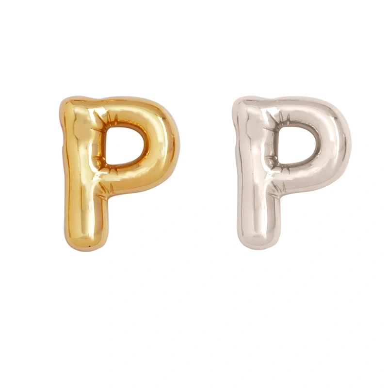 Initial Letter Alphabet Name Charm Pendant,Brass Real 18K Gold Plated for Handmade Jewlery Findings Accessories Supplies K83