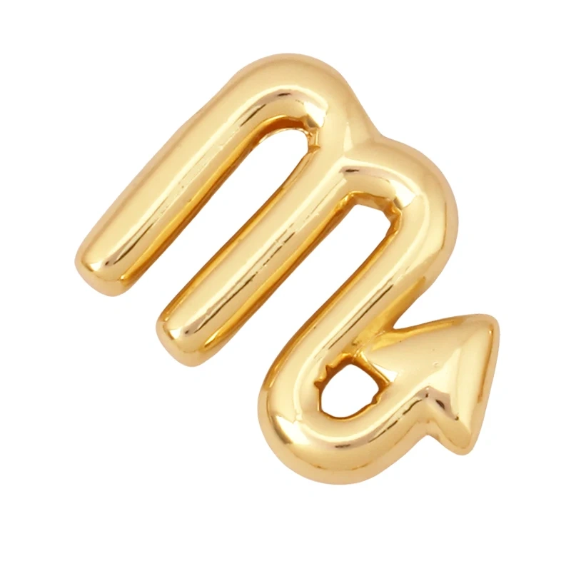 Trendy Zodiac Horoscope Sign Medallion Brass Charm Pendant,Real 18K Gold Plated Necklace Bracelet Jewelry Making Supplies K55