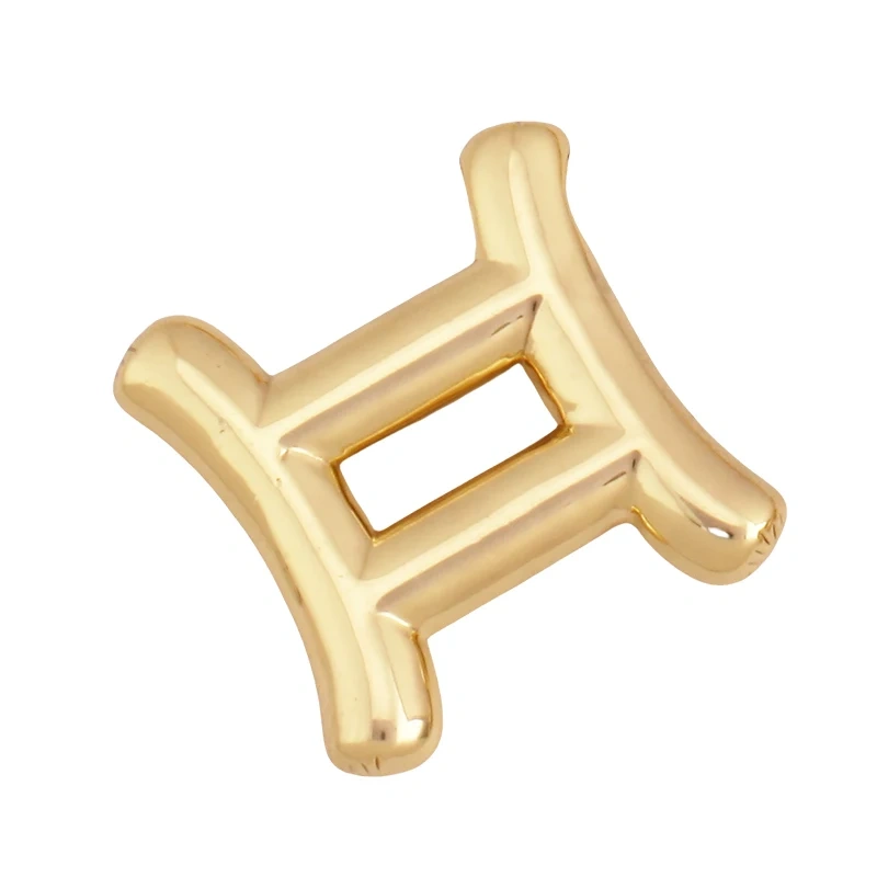 Trendy Zodiac Horoscope Sign Medallion Brass Charm Pendant,Real 18K Gold Plated Necklace Bracelet Jewelry Making Supplies K55