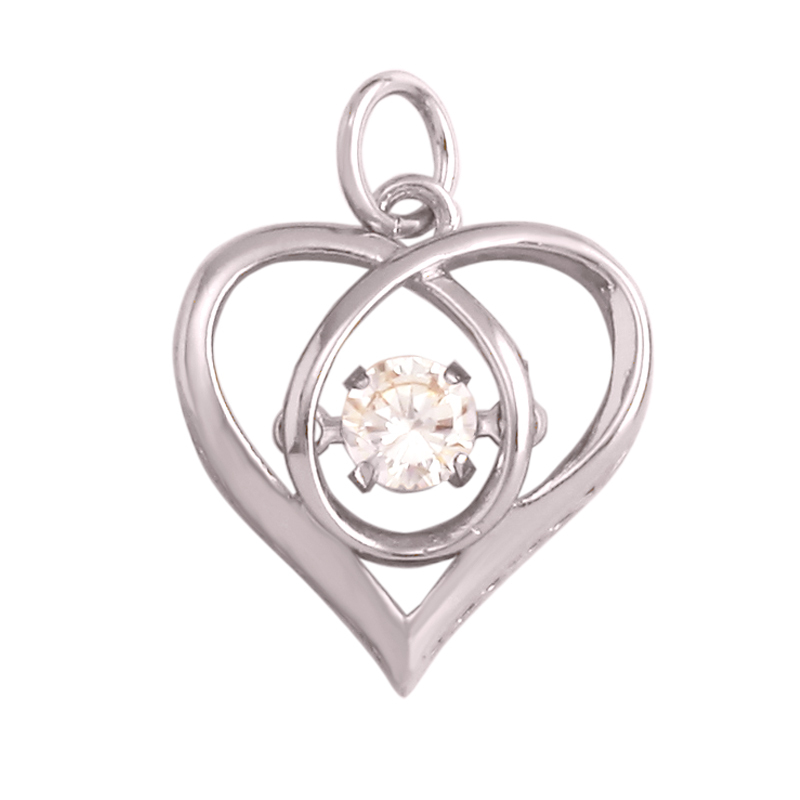 Fine Trendy Colourful Love Heart Charm Pendant,Shining18K Gold Paved Full Zircon Jewelry Necklace Accessories Supplies M48