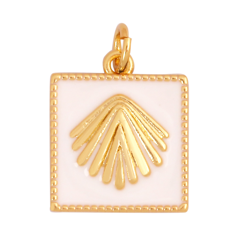 Marine Sea Nautilus Turtle Starfish Octopus Conch Crab Shell Snake Charm Pendant,Gold Plated Zircon Jewelry Findings Supply M67