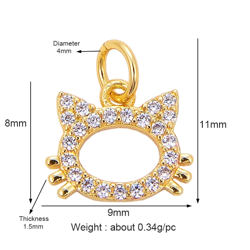 Mini Cute Leopard Bear Unicorn Parrot Dragon Kitty Animal Charm,Bracelet Necklace Earring Attachment Jewelry Components S04