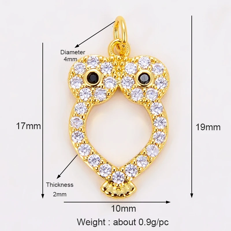 Mini Cute Leopard Bear Unicorn Parrot Dragon Kitty Animal Charm,Bracelet Necklace Earring Attachment Jewelry Components S04