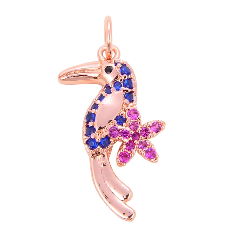 Mini Cute Leopard Bear Unicorn Parrot Dragon Kitty Animal Charm,Bracelet Necklace Earring Attachment Jewelry Components S04