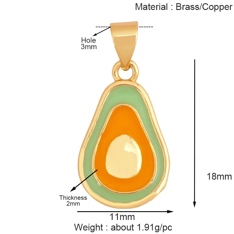 Fruit Apple Pomegranate Pineapple Strawberry Cherry Lemon Banana Charm Pendant,Jewelry Necklace Bracelet Making Supply K67