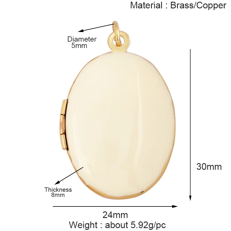 Fashion Love Heart Oval Rectangle Box Locket,Real 18K Gold Plated Open Type Charm Pendant Jewelry Accessories Supplies S03